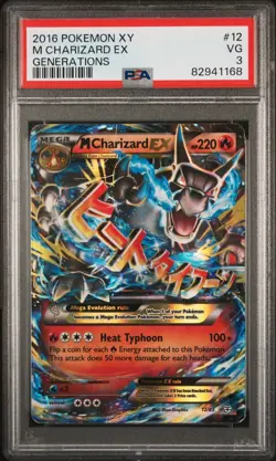 PSA 3 M Charizard EX 12/83 Generations 2016 Pokemon Card - Image 1