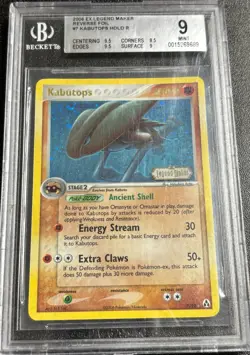 BGS 9 Kabutops Holo 792 ex Legend Maker 2006 Pokemon Card - Image 1