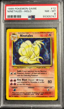 PSA 8 Ninetales Holo 12102 Base Set 1999 Pokemon Card - Image 1