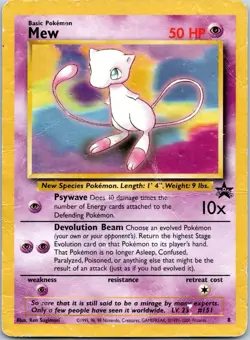 2000 WOTC Black Star Mew Promo #8 Pokemon Card - Image 1