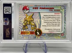 1999 Pokemon Topps #65 Alakazam PSA 6 EX-MT Excellent Mint Vintage Card - Image 2