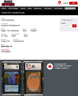 2023 MTG Magic the Gathering Dr Who Surge Foil Quantum Misalignment CGC 10 POP 1 - Image 3