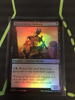 MTG Magic The Gathering Reassembling Skeleton Foil FDN Black Skeleton - Image 1