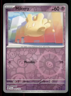 Milcery SV07: Stellar Crown #064/142 Common Reverse Holo Pokemon LP - Image 1