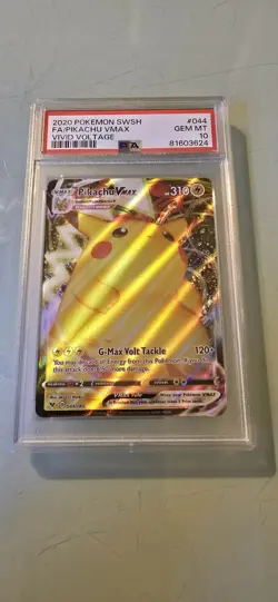 Pokemon Pikachu Vmax 044/185 Vivid Voltage Full Art Ultra Psa 10 - Image 1