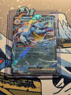 Pokemon TCG Blastoise EX 030/142 SV07 Stellar Crown Holo Double Rare NM - Image 1
