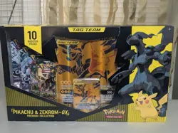 Pokemon TCG Pikachu & Zekrom GX Premium Collection: Tag Team (10 Packs Sealed) - Image 1