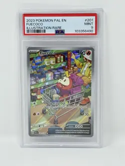 2023 Pokemon PAL EN-Paldea Evolved Illustration RARE #201 FUECOCO PSA 9 - Image 1