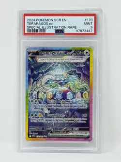 Pokemon 2024 Terapagos ex 170/142 Special Illustration Rare Stellar Crown PSA 9 - Image 1