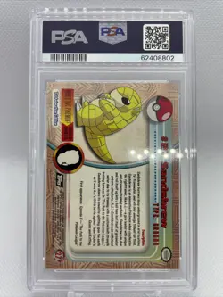 PSA 10 1999 Sandshrew #27 Pokemon Topps Series 1 T.V. Black Label - Image 2