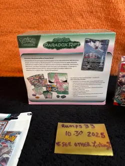 Pokemon TCG Scarlet & Violet Paradox Rift Iron ETB +booster bundle+ lot - Image 4