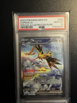 Pokemon Zapdos ex 202/165 SIR Scarlet & Violet 151 Holo SIR GEM MINT PSA 10 - Image 1