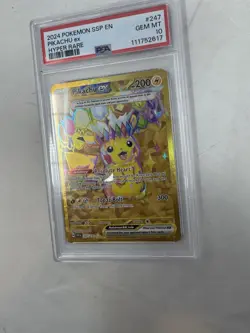 2024 POKEMON SSP EN-SURGING SPARKS #247 PIKACHU ex HYPER RARE PSA 10 - Image 2