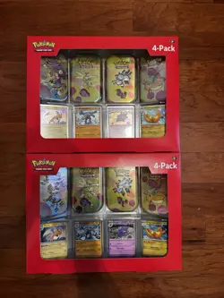 Set Of 2 Sam’s Club Pokemon Scarlet And Violet 151 Mini Tin 4 Pack - Image 1