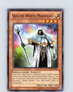 Yu-Gi-Oh TCG Skilled White Magician YSYR-EN012 Unlimited Common Card NM - Image 1