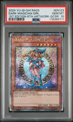 2024 YU-GI-OH! RA03-QUARTER CENTURY BONANZA #EN123 DARK MAGICIAN GIRL PSA 10 - Image 1