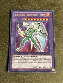 LCGX-EN139 Elemental Hero Shining Phoenix Enforcer 1st Secret Near Mint Yugioh - Image 1