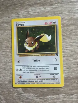 Pokemon Card Eevee 55/82 Team Rocket Unlimited LP-NM - Image 1