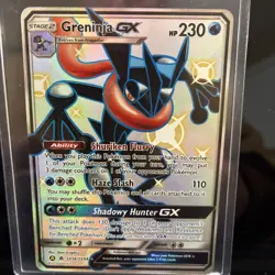 Greninja GX SV56/SV94 Hidden Fates Shiny Full Art Near Mint Pokemon Card - Image 1