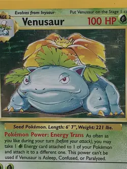 Pokemon TCG Venusaur Base Set Holo Unlimited Rare Card 15/102 - Image 2