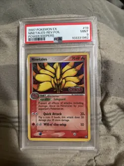 Ninetales EX Power Keepers 2007 Non-Holo Rare Pokemon Card PSA Mint 9 - Image 1