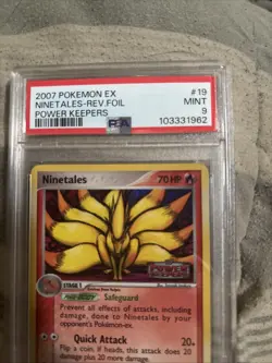 Ninetales EX Power Keepers 2007 Non-Holo Rare Pokemon Card PSA Mint 9 - Image 5