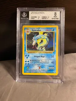 Pokemon TCG: Gyarados Base Set #6/102 Holo Foil BGS 8.0 NM+SUBS ala CGC/PSA Card - Image 1