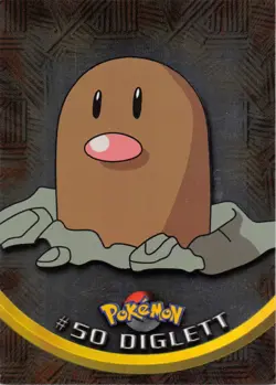 DIGLETT #50 - BLUE Logo - SILVER HOLO - SERIES 1 - TOPPS Pokemon Card - NM/LP - Image 1