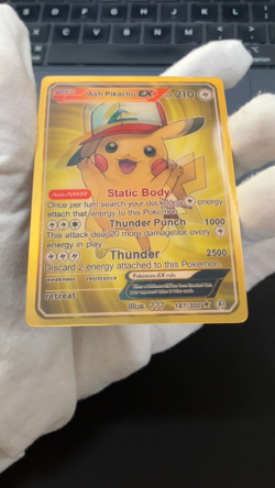 Ash Pikachu Basic 3D HP 210 ACG Lenticular Pokemon Card - Image 2