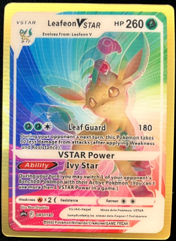 Leafeon Vstar 3D HP 260 ACG Lenticular Pokemon Card - Image 1
