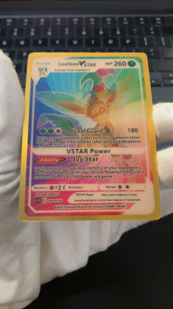 Leafeon Vstar 3D HP 260 ACG Lenticular Pokemon Card - Image 2