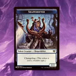 Shapeshifter / Spirit Token MTG Magic Card Creature 008 1852 SLD KHM - Image 1