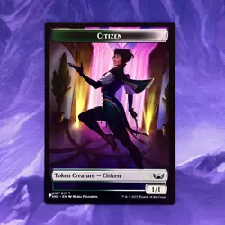 Citizen / Treasure Token MTG Magic Card Creature 012 SNC NEO 017 T - Image 1