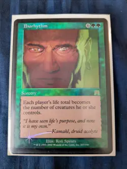 Rare MTG Biorhythm Onslaught Foil LP, Magic the Gathering - Image 3