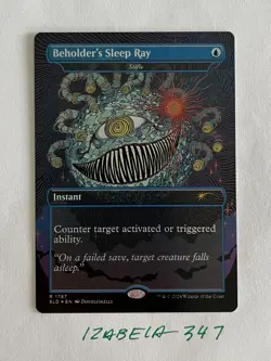 MTG Beholder’s Sleep Ray RAINBOW FOIL Secret Lair x Dungeons & Dragons #1787 R - Image 1
