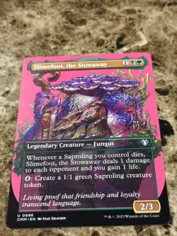 SLIMEFOOT, THE STOWAWAY Magic the Gathering MTG Commander Masters Borderless - Image 1
