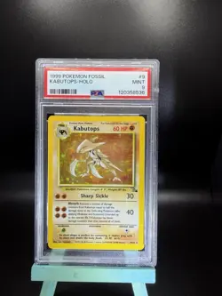 1999 Pokemon Fossil #9 Kabutops- Holo PSA 9 Mint - Image 1