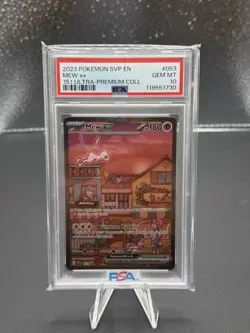 2023 Pokemon SV Black Star Promo Mew EX #053 151 Ultra-Premium Coll PSA 10 GEM - Image 1