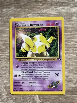 Pokemon Sabrina's Drowzee 95/132 G2 Gym Challenge Unlimited NM - Image 1