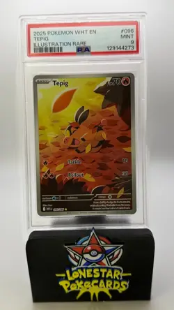 2025 POKEMON WHT EN-WHITE FLARE ILLUSTRATION RARE #096 TEPIG PSA 9 #096 - Image 1
