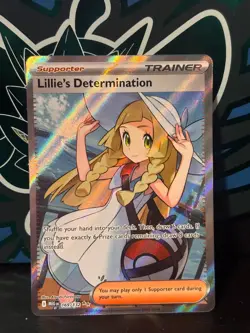 Lillie’s Determination 169/132 Pokemon TCG Full Art Trainer - Mega Evolutions - Image 1