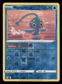 Manaphy SWSH09: Brilliant Stars #041/172 Rare Reverse Holo Pokemon LP - Image 1