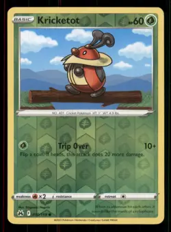 Kricketot Crown Zenith #010/159 Common Reverse Holo Pokemon LP - Image 1