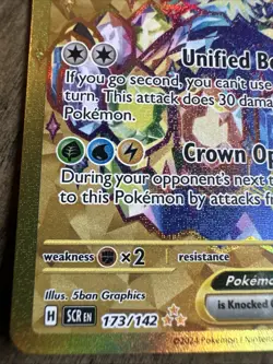 Pokemon TCG Terapagos ex Gold 173/142 SV07: Stellar Crown Hyper Rare - Image 3