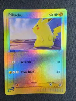 2003 Pokemon TCG - Pikachu 72/100 Reverse Holo Sandstorm E-Reader - LP/NM - Image 1