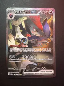 Pokemon TCG N's Zoroark EX 185/159 Journey Together SIR - NEAR MINT - Image 1