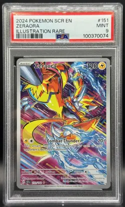 Pokemon TCG PSA 9 Zeraora IR Full Art Holo Stellar Crown 151/142 - Image 1