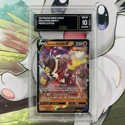 2021 POKEMON BATTLE STYLES - HOLO SINGLE STRIKE URSHIFU V CGC 10 GEM MINT - Image 1