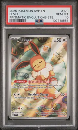 2025 POKEMON SVP EN-SV BLACK STAR PROMO #173 EEVEE PSA 10 - Image 1
