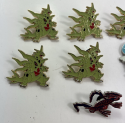 7 Various Pokemon Enamel Collector Pin Lot Mega Tyranitar Quaxly Eternatus - Image 2